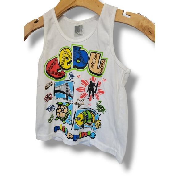 Island Limited kids unisex white CEBU Philippines graphic design tank top - Picture 5 of 6